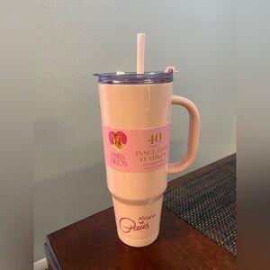 Paris Hilton Peach Insulated Tumbler with Straw